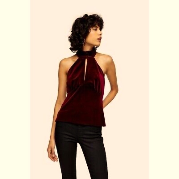 Express Tops - BY EXPRESS PURPLE SILKY HALTER TOP WITH KEY HOLE BY EXPRESS!❤️